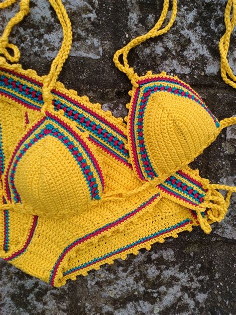 Crochet Bikini Set Jamaica 2 Bikini Crochet Swimwear Etsy