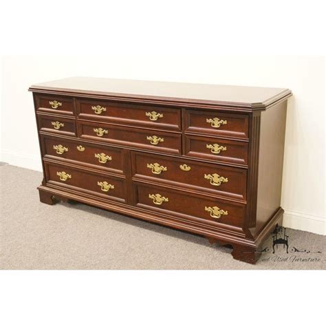 Bassett Furniture Eden House Collection Cherry Double Dresser Chairish