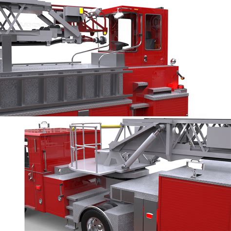 Pierce Ascendant 107 Heavy Duty Tiller Aerial Ladder CGTrader