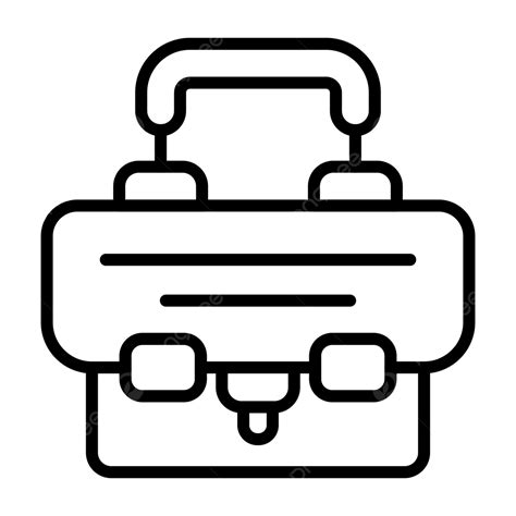 Briefcase Line Icon Vector Briefcase Icon Briefcase Business PNG And