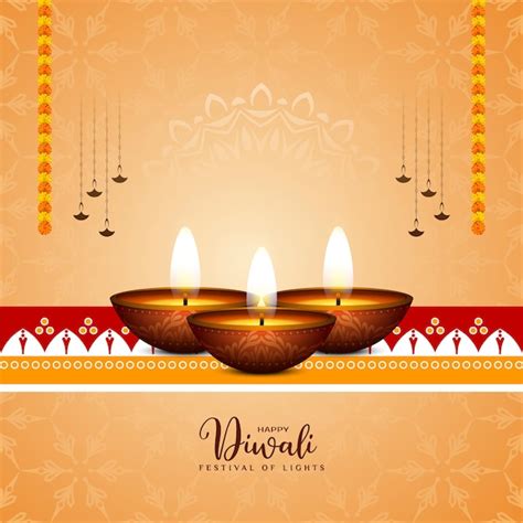 Free Vector Happy Diwali Indian Religious Festival Background Design