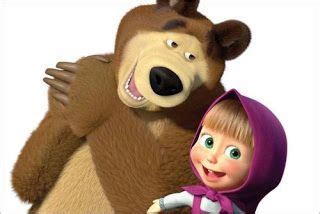 Masha E O Urso Cia Dos Gifs Bear Coloring Pages Bear Cartoon