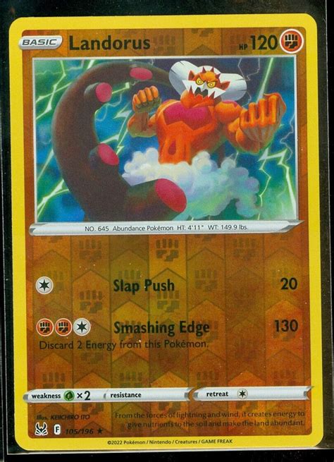 Pokemon LANDORUS 105 196 Lost Origin RARE Rev Holo MINT EBay