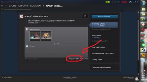 Cara Menerima Trade Offer Di Steam Tutorial Raijinshop