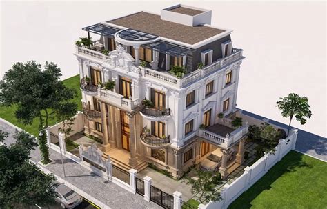 59 Mẫu Thiết Kế Biệt Thự Mái Mansard Sang Trọng Và Lộng Lẫy