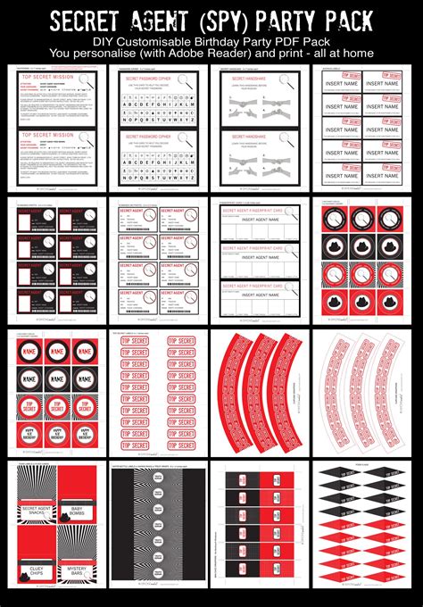 Free Secret Agent Printables - Printable Calendars AT A GLANCE