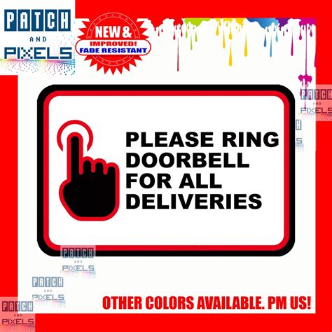 Doorbell Signage Stickerpvcmetal Sheet Shopee Philippines