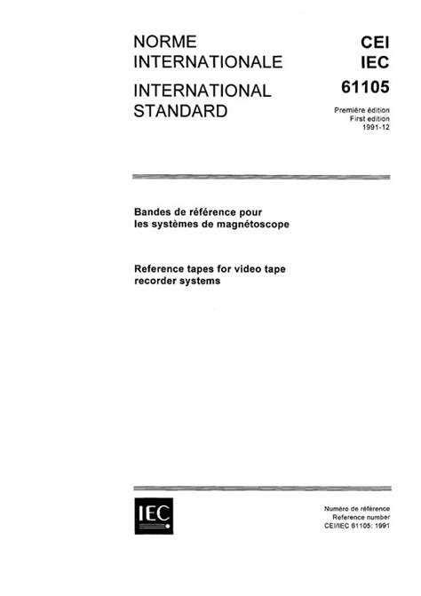 IEC 61105 1991 IEC Normen VDE VERLAG