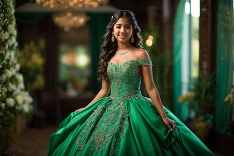 Vestidos De Quinceañera Color Verde 2024 ️ Revista Mi Quince