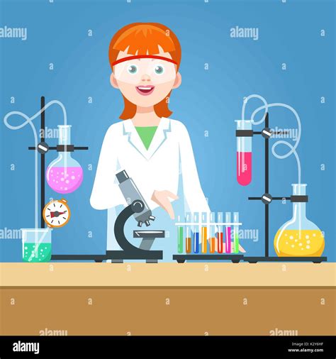 Female scientist cartoon hi-res stock photography and images - Alamy