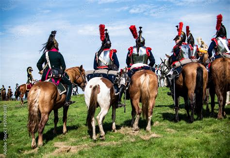 reconstruction of scenes from the Battle of Borodino war of 1812 Stock ...