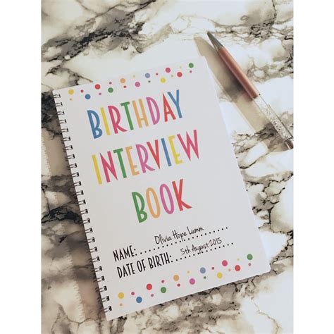 Personalised Birthday Interview Book Loved By Olivia