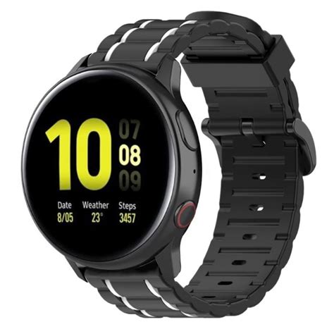 Samsung Galaxy Watch Active Sport Schnallenarmband Schwarz Wei