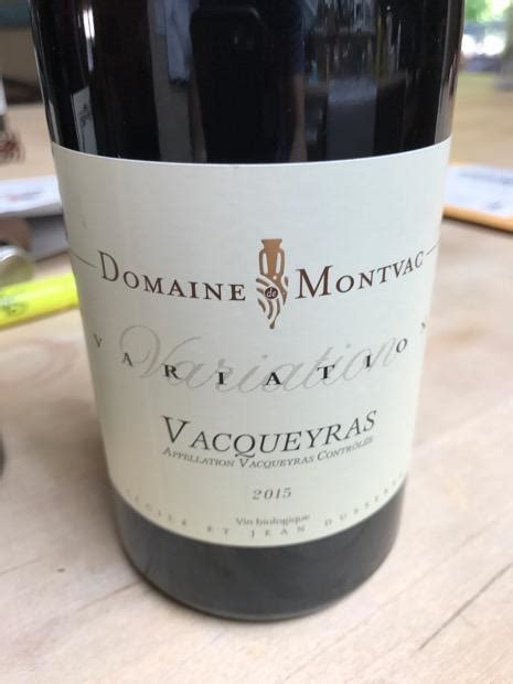 2015 Domaine de Montvac Vacqueyras Variation France Rhône Southern