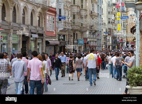 Istanbul Turkey June Taksim Istiklal Street On June In