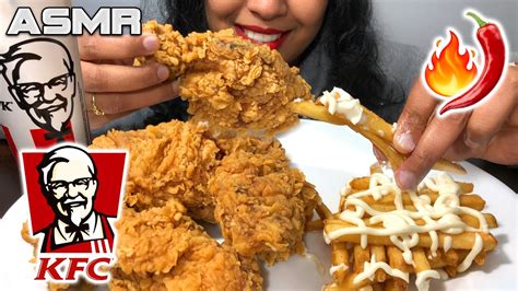 Kfc Spicy Chicken Breast Asmr Mukbang Kfc Fries Asmr Asmr Eating