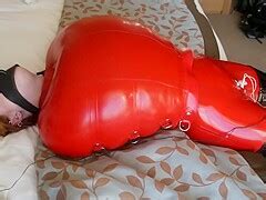 Guy Gets Blown Up Huge In An Inflatable Latex Suit Pornzog Free Porn