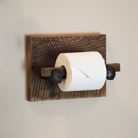 Barn Wood Toilet Paper Holder Rustic Toilet Paper Hanger With