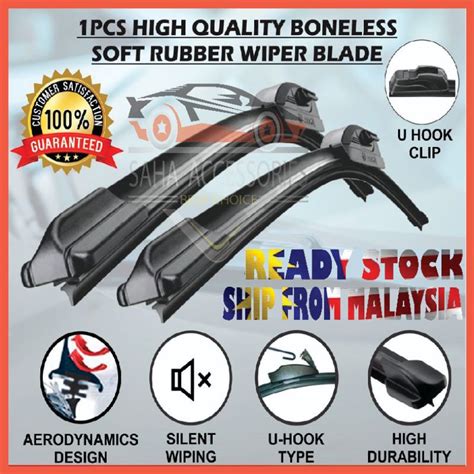 Ready Stocksoft Rubber Wipers Car Wiper Blade Boneless Proton Perodua