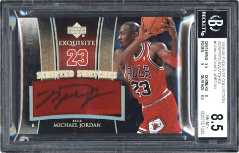 2005 06 Exquisite Collection Scripted Swatches Ssmj Michael Jordan