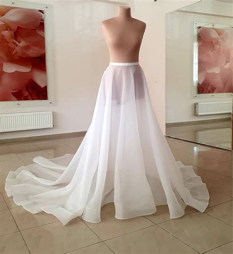 Wedding Organza Overskirt Detachable Bridal Skirt Removable Etsy