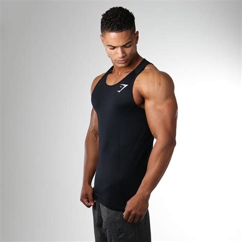 Gymshark Dry Element Tank Top Black Gym Men Gym Tank Tops Men