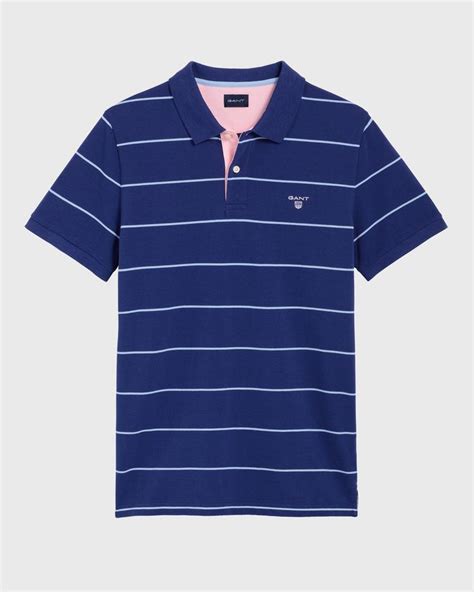 GANT Erkek Mavi Pique Rugger Polo 2022058 XXL 100 PAMUK COLLEGE BLUE