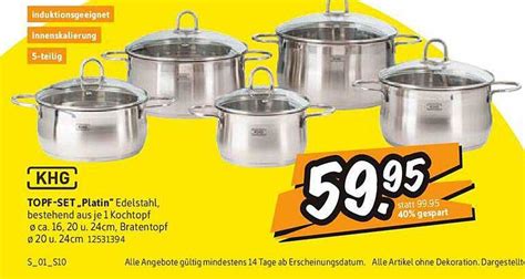 Khg Topf Set Platin Angebot Bei Sconto Prospekte De