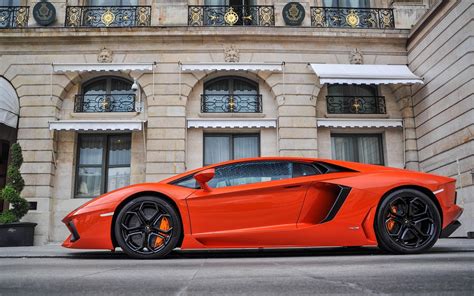 Orange Lamborghini Aventador Supercar Wallpapers - Wallpaper Cave