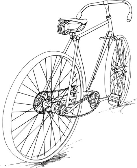 Bicycle Outline Clip Art at Clker.com - vector clip art online, royalty ...