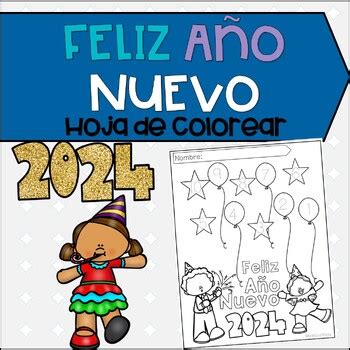 Hoja Para Colorear Feliz A O Nuevo Happy New Year Coloring