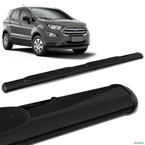 Estribo Lateral Oval Ecosport A Oblongo Preto Em