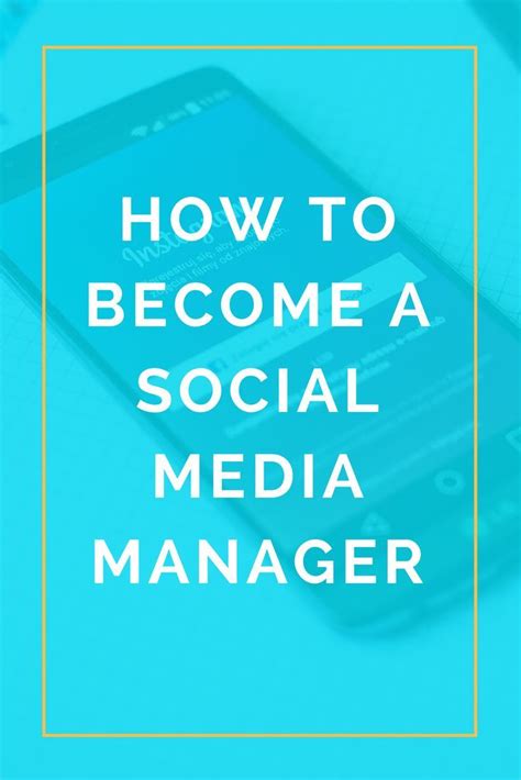 How To Become A Social Media Manager Social Media Social Media