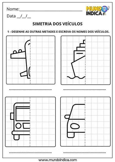 Atividades De Simetria Para 4o Ano Para Imprimir - Atividades de Matemática 4º Ano sobre Simetria para Imprimir | BNCC ...