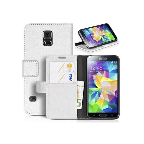 Lommebokdeksel Kort Samsung Galaxy S Mini Sm G F Hvit Elkj P