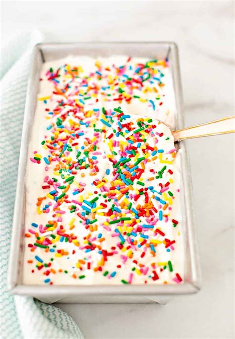 Vanilla Ice Cream With Rainbow Sprinkles