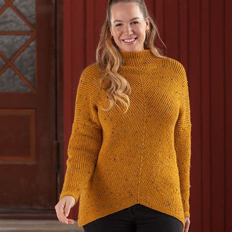 Rippenpullover Aus Woll Butt Vroni Strickanleitung Buttinette