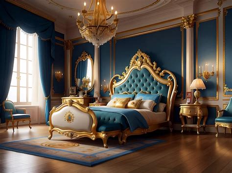 Premium AI Image | 3D wallpaper Luxury bedroom for home interior ...