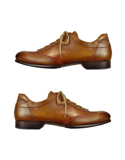 Forzieri Men'S Brown Handmade Italian Leather Lace-Up Shoes in Brown ...