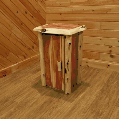 Wildwood Rustics Red Cedar Log Nightstand With Door