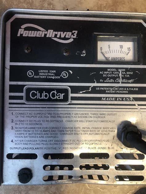 Club Car Power Drive 3 Model 26580 48 Volt 13a Battery Charger Tested Working Ebay