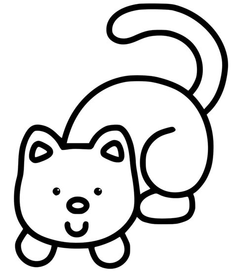 Coloriage Un Chat Facile T L Charger Et Imprimer Gratuit Sur