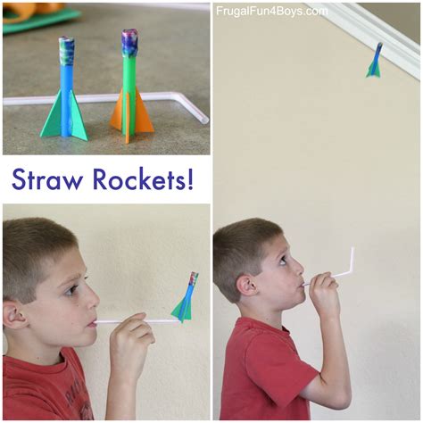 How To Make Easy Straw Rockets Frugal Fun For Boys And Girls