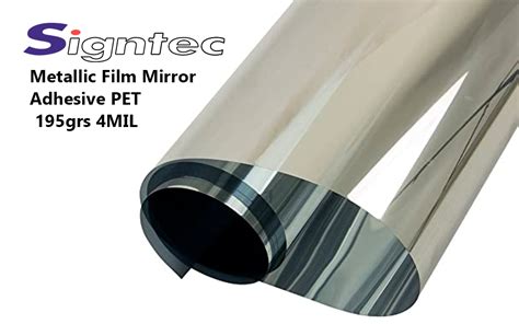 Metallic Film Mirror Adhesive PET 195grs 4MIL Invención Digital