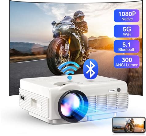 Projector Native 1080p Projector With 5g Wifi And Bluetooth 18000