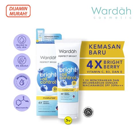 Jual Wardah Perfect Bright Moisturizer Brightoil Control Spf 30 Pa