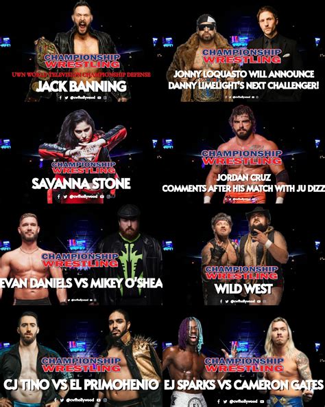 Championship Wrestling - Episode 649 Line Up - Alliance Wrestling.com