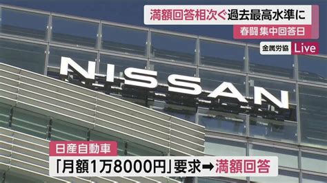 【春闘】日本製鉄は要求上回る賃上げを回答 トヨタ自動車・日産自動車・ホンダ・三菱電機・necは要求に満額回答｜fnnプライムオンライン