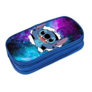 Cool Stitch Estojo De L Pis Cartoon Anime Camada Dupla Multi Funcional