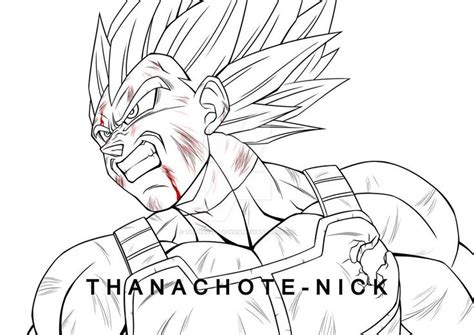 Vegeta SSG DBS Lineart By Thanachote Nick On DeviantArt Dbz Art